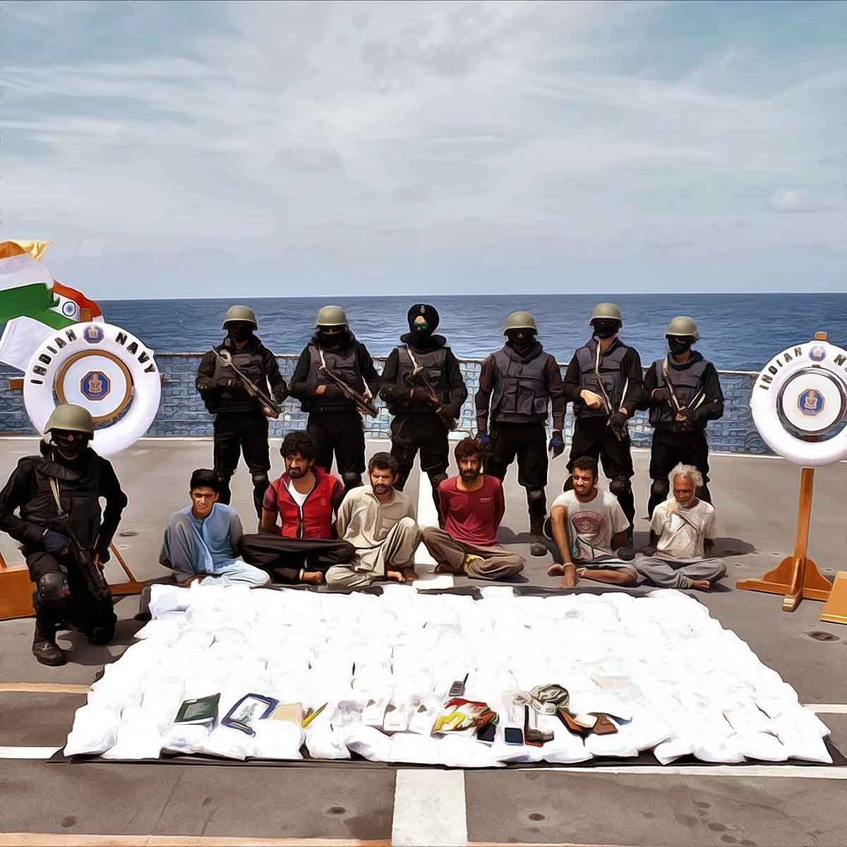 Kerala: Indian Navy & NCB seize 200 kg of Afghan heroin worth Rs 1,200 crore, six Iranians arrested