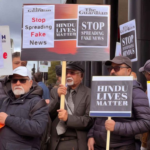 British Hindus protest against The Guardian’s coverage of Leicester incidents