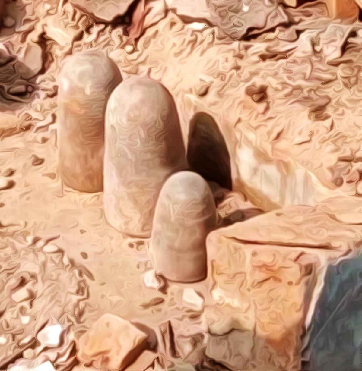 3 Shivling-shaped stones unearthed at Kanpur railway station