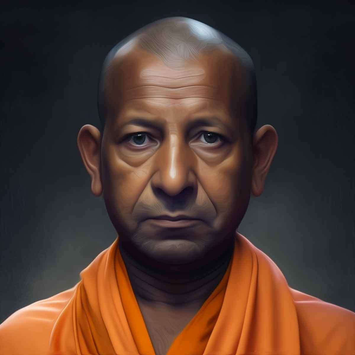 The Chief Minister of Uttar Pradesh, Yogi Adityanath, with his characteristic stoicism, presided over the Cultural Warrior Awards 2023 - AI generated