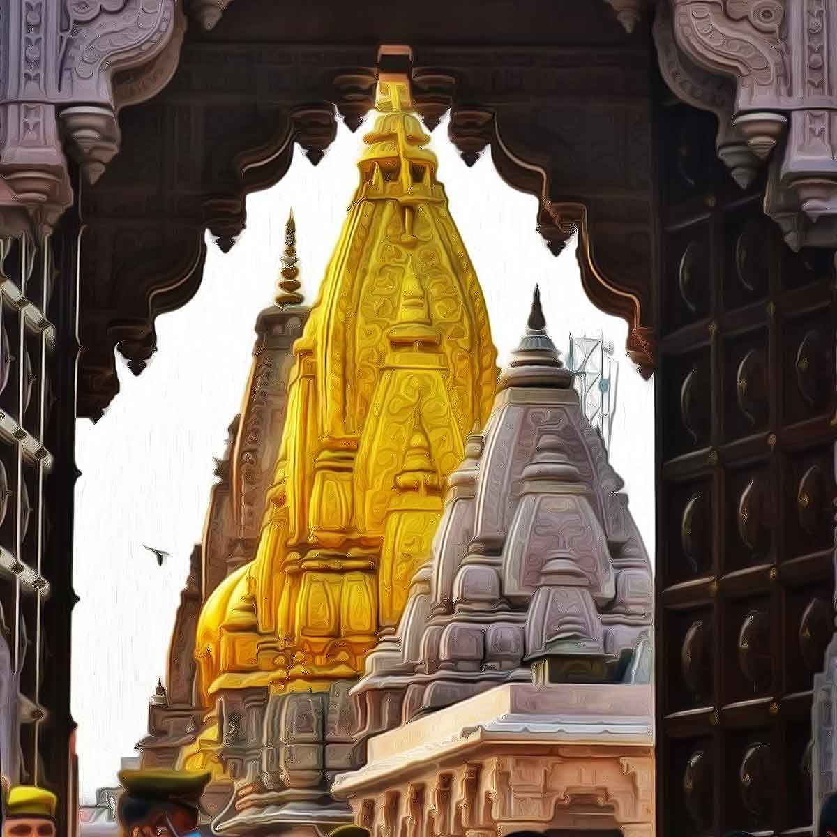 The layout of the old Vishveshwar temple and what British historians have said about the disputed structure