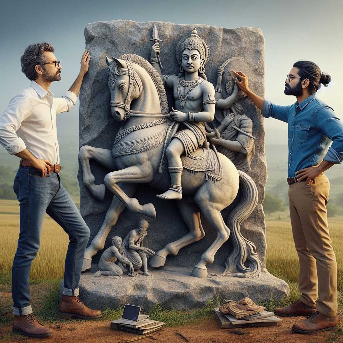 500-Year-Old Vijayanagara Period Stone Sculpture Discovered Near Madurai!