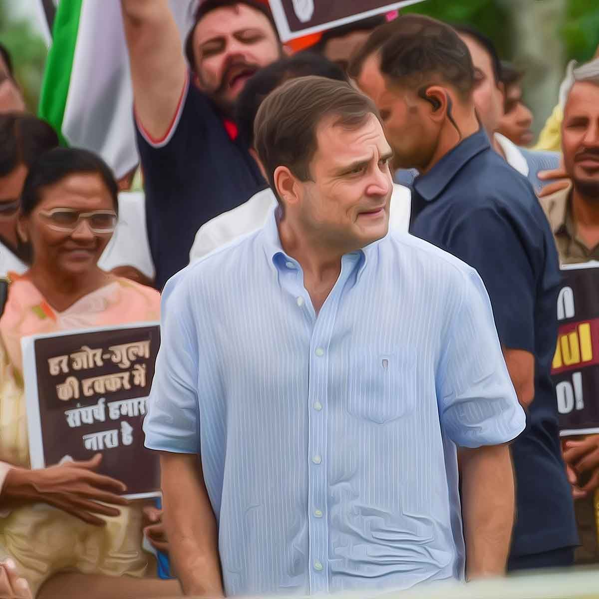Aag lage basti mein, Congress apni masti mein: Party asks Gujarat MLAs to protest against Rahul Gandhi’s ED questioning as Maha crisis deepens